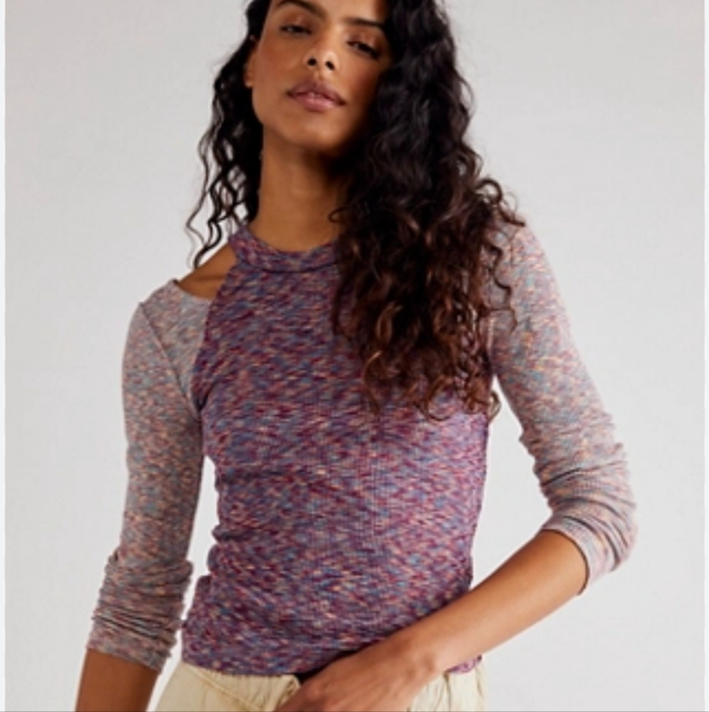 Free People. NWT.   Ribbed Knit.  Out Of Control Top.